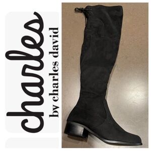 NEW Charles By Charles David Gammon Over the Knee Boots-Black Sz 6